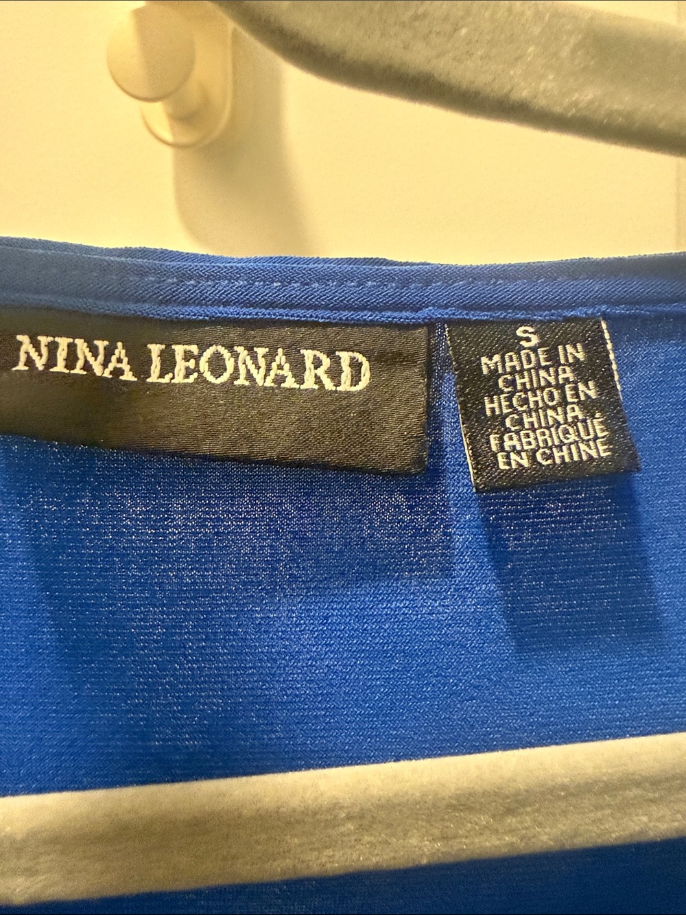 Nina Leonard Royal Blue Midi Dress with Decorative Buckle - Picture 2 of 3